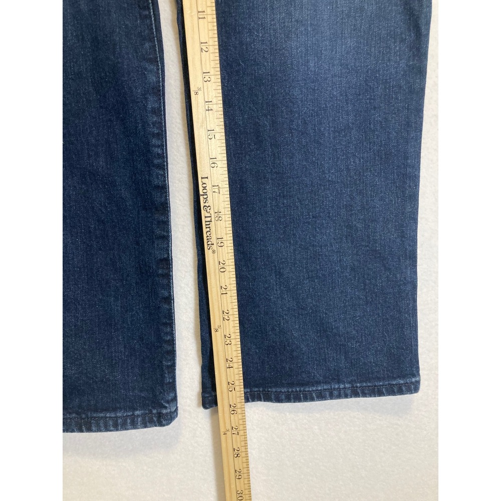 Classic A New Day Women 14/32R Dark Indigo High Rise Straight‎ Leg Stretch Jeans - Picture 7 of 14